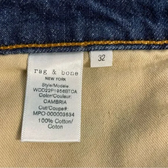 Rag & Bone Dre Low Rise Jean Shorts Size 32 NEW 3.5" Inseam Button Fly Raw Hem - Picture 9 of 9
